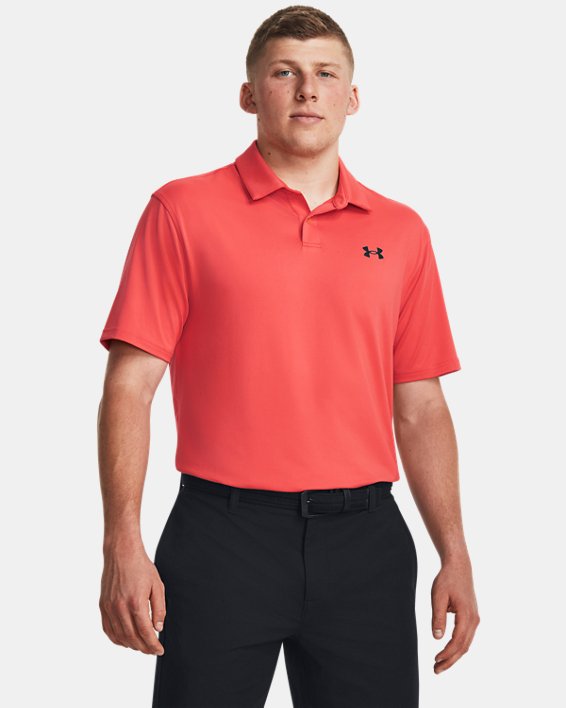 Men's UA Tee To Green Polo in Red image number 0